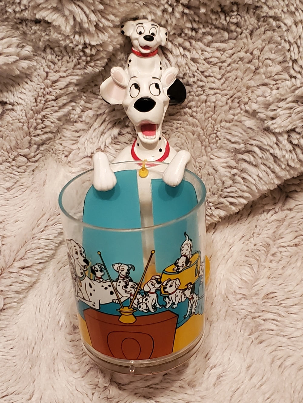 Disney 101 Dalmatians Vtg 90’s Toothbrush Holder Cup Pencils Desk Kids Figurine